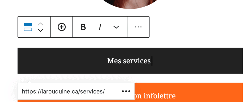 Lorsque vous cliquez, voici ce à quoi ça ressemble.